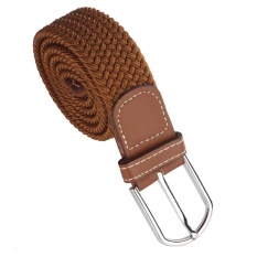 Baru Pria Kulit Dikepang Elastis Peregangan Metal Buckle Belt Pinggang CO-Intl