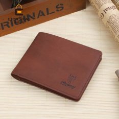 Baru Dompet Pria Pendek Dompet Vertikal Siswa Coupon Booklet Male Horizontal Tipis Sederhana Dompet Cool-Kopi Horizontal-Intl (...)