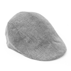 Baru Mens Retro Baker Boy Memuncak NewsBoy Negara Luar Ruangan Golf Topi Beret Flat CAP GRAY-Intl