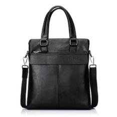 Polo Baru XH PU Leather Briefcase Mens Tas Mens BusinessBags Berkualitas Tinggi Mens Messenger Bag 10 Inci (HITAM) -Intl