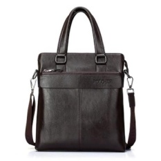 Polo Baru XH PU Leather Briefcase Mens Tas Mens BusinessBags Berkualitas Tinggi Mens Messenger Bag 10 Inci (Brown) -Intl