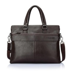 New Polo XH Pu Leather Briefcase Mens Briefcase Mens BusinessBags High Quality Mens Messenger Bag 14-inch (Brown) - intl