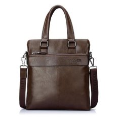 Polo Baru XH PU Leather Briefcase Mens Tas Mens BusinessBags Berkualitas Tinggi Mens Messenger Bag 10 Inci (Brown) -Intl
