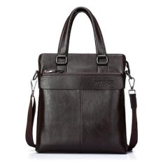 Polo Baru XH PU Leather Briefcase Mens Tas Mens Businessbags Berkualitas Tinggi Mens Tas Selempang 10 Inci (Brown) -Intl
