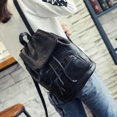 NEW RESTOCK+BEST SELLER QQ121742 Black RANSEL TAS IMPORT WANITA MURAH KOREA STYLE