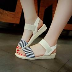 New Sandal Flat Wanita Tali Karet Zebra MD210TX
