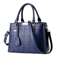 New Style Fashion Portable Bag Top Handle Bag Crossbody Bag with Removeble Strap PU Leather (blue) - intl