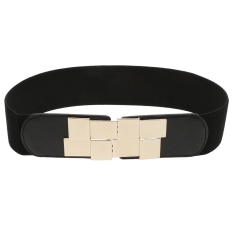 Gaya Baru Wanita Fashion Korean Elegant Wide Type Elastis Peregangan Pinggang Sabuk Pinggang-Intl