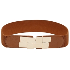 Gaya Baru Wanita Fashion Korean Elegant Wide Type Elastis Peregangan Pinggang Sabuk Pinggang-Intl