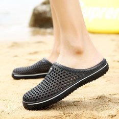 Baru Musim Panas Sandal Jepit Antiskid Han Edition Tide Pria Setengah Sandal Pria Lubang Saat Ini Lubang Baotou Sandal Flip-flops-Intl