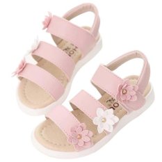 Baru Sandal These Flowers Panas Musim Gadis Mode Dia Dansa Putri (Berwarna Merah Muda)