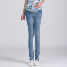 Tipe Baru Versi Korea dari Bordir Jeans Jeans Ramping Perut Perawatan Celana untuk Wanita Hamil-Internasional