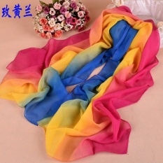 Baru Wanita Lady Note Cantik Sifon Lembut Panjang Syal Selendang Selendang Syal 50*160 Cm-Intl