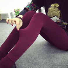 Baru Solid Tebal Hangat Musim Dingin Wanita Bulu Berjajar Thermal Elastis Celana Legging Autoleader-Internasional