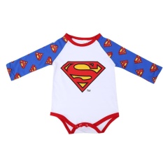Baru Lahir Bayi Baju Monyet Kartun Dicetak Lengan Panjang Pakaian Bayi Remaja Lelaki Perempuan-Intl