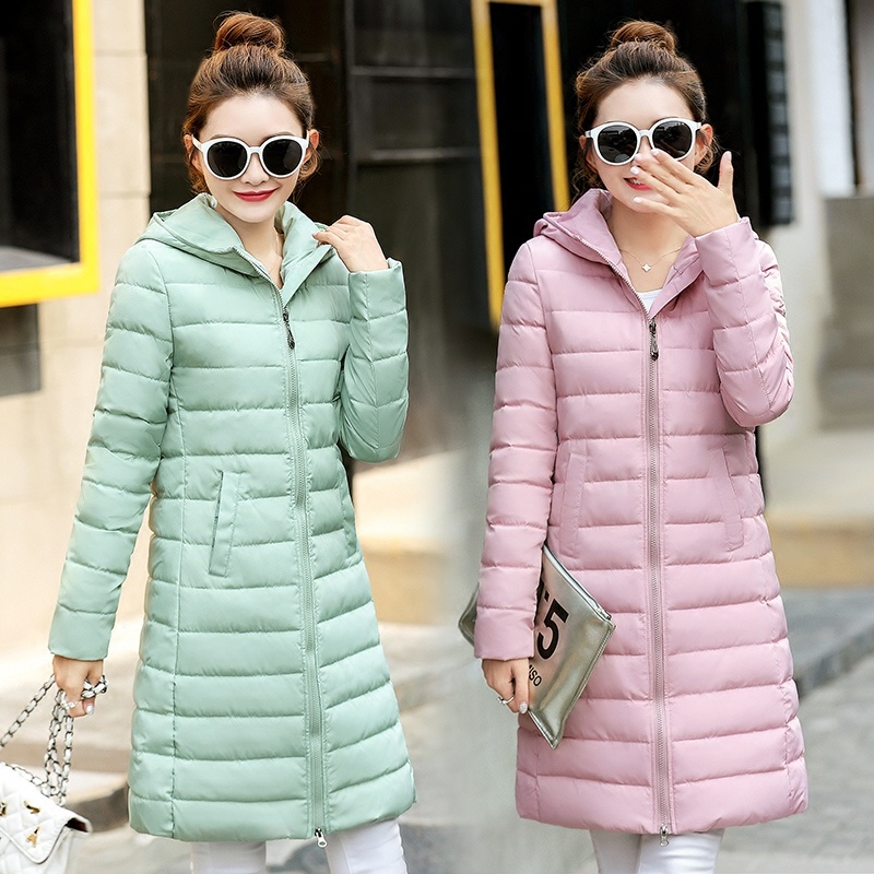 TERBARU BESTSELLING--2017 Wanita Tide Mantel Musim Dingin Ringan dan Tipis Ramping Katun Jaket Katun College Angin Down Cotton Clothing Winter WARM Coat-Pink-Intl