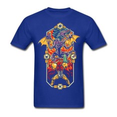 Terbaru Pemakaian Sehari-hari Epic Super Metroid Pria T Kaus Rock Printer Tee untuk Katun Alami Funky Metroid Biru-Internasional