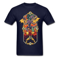 Terbaru Pemakaian Sehari-hari Epic Super Metroid Pria T Kaus Rock Printer Tee untuk Katun Alami Funky Metroid Angkatan Laut Biru- internasional