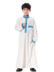 Terbaru Muslim Muda Man National Costume Boys Arab T-shirt Judas Remaja Jubah Gaya Pakaian-Gading-Intl