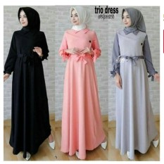 NF - GAMIS SYARI TRIO - MURAH WANITA - GAMIS BALOTELLI - TANAH ABANG - BAJU GROSIR - BAJU CEWEK