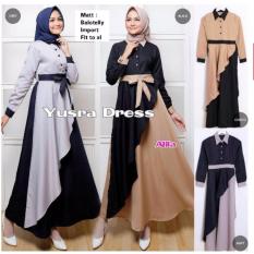 NF - GAMIS SYARI YUSRA DRESS - BAJU GROSIR - LENGAN PANJANG - BAJU SABRINA - DRESS IMPORT