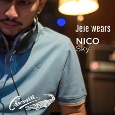 NICO Sky - Baju Pria Crocodile Men Polo Shirt - Bahan Katun 100% Cotton - KHUSUS PENJUALAN ONLINE