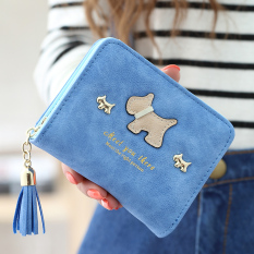 NICOLE BONNIE Dompet Wanita Lucu Modern Versi Korea (Biru muda)