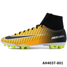 Nike ah4037-801 set kaus kaki kaus kaki pria sepatu sepak bola (Laser oranye/hitam/putih/kuning fluoresensi)