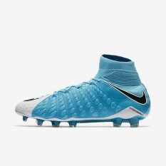 NIKE PRIA HYPERVENOM PHANTOM III DF FG SEPATU SEPAK BOLA FOTO BIRU 860643-104 US7-11 04'-Intl