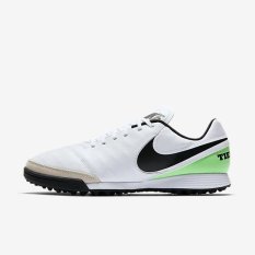 NIKE MEN TIEMPOX GENIO II LEATHER TF FOOTBALL SHOE WHITE 819216-103 US7-11 04'