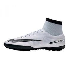 Nike Pria MERCURIALX VICTORY VI CR7 Dynamic Sesuai TF Turf Sepak Bola Cleat Warna Biru, Putih-Internasional