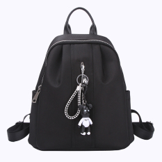 Tas Ransel Wanita Gaya Sekolahan Modern Versi Korea (Hitam)
