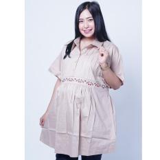 Ning Ayu Baju Hamil Atasan Hamil Lengan Pendek JUMBO Flowers Up Office Modis Best Seller - BHJ 93 / Baju Hamil untuk kerja Lengan Panjang / Baju Hamil Seksi / Baju Hamil Gamis / Baju Menyusui Modis / Baju menyusui Murah