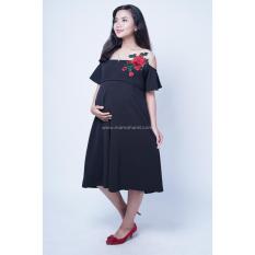 Ning Ayu Baju Hamil Dress Hamil Menyusui ORI Pesta Rose Agatha Dress Best Seller - DRO 827 / Baju Hamil untuk kerja Lengan Panjang / Baju Hamil Seksi / Baju menyusui Murah / Baju Menyusui Terbaru / Baju Menyusui Keren / Baju Menyusui Modis dan Murah