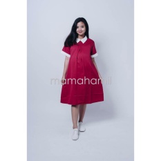 Ning Ayu Baju Hamil Dress Kerja Hamil Menyusui Devandra Modis - DRO 814 Merah