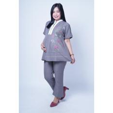 Ning Ayu Baju Hamil Setelan Hamil Bunga Bordir Mutiara Leny - STD 69 / Baju Hamil untuk kerja Lengan Panjang / Baju Hamil Seksi / Baju Hamil Gamis / Baju Menyusui Modis / Baju menyusui Murah / Baju Menyusui Terbaru / Baju Menyusui Keren