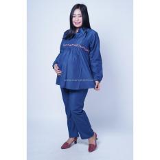 Ning Ayu Baju Hamil Setelan Hamil Lengan Panjang Simple Rose Kinara - STJ 74 / Baju Hamil Muslim / Baju hamil Kerja / Baju Hamil dan Menyusui / Baju Hamil Lucu / Baju Hamil Panjang / Baju Hamil Modern / Baju Hamil Wanita / Baju Hamil Kerja Muslim