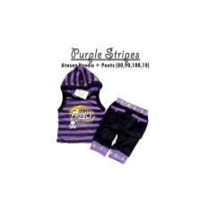 Nissen Set Hoodie Purple Stripes