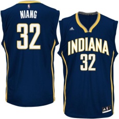 NO.32 Georges Niang Basket Jersey Indiana Pacers Pria NBA Basketball Dewasa Tim Warna Top Lembut Breathable Navy Blue S-Intl