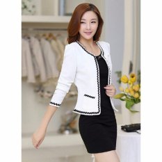 NOSH Fashion Blazer EVE - PUTIH With Lace Long Sleeve
