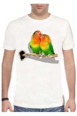 NSClothing Kaos 3D Love Bird 1 - Putih