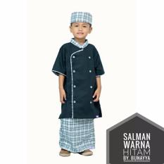 Nuranitex Baju Koko Celana Sarung Salman Anak - Hitam