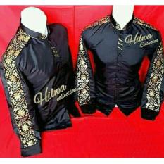 Nuranitex Baju Koko Modern Batik - Hitam Elegan