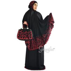 Nuranitex Mukena Bordir Behel Centini Super Elegan - Red