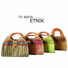 Nuranitex Tas Mukena Songket Etnik - Coklat