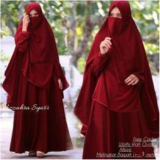 NurulCollection-Baju Gamis Syari Cadar murah/gamis cadar terbaru/Gamis syari cadar polos/Gamis syari cadar busui/gamis set cadar /gamis Cadar Azzahra