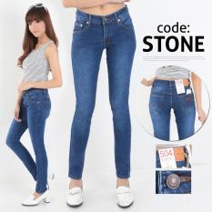 Nusantara Jeans - Celana Jeans Panjang Wanita Model Skinny Berbahan Soft Jeans Ripped Resleting Kuat Jahitan Rapi Murah