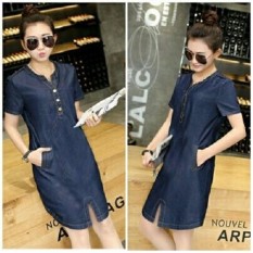 NV dress wanita chelsea denim / Stelan Wanita / Blouse Wanita / Rok Wanita / Baju Terusan Wanita