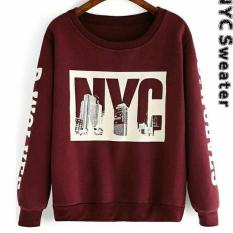 Jaket/Sweater&Cardigan Wanita/Rompi Wanita/Jacket Wanita/Jaket Parasut Wanita/Kemeja Couple Family/Couple Family/Hoodii Couple Family/Jas Pria/Jacket Pria/Sweater&Cardigan Couple/Cardigan Pria SWEATER MURAH NYC SWEATER MAROON