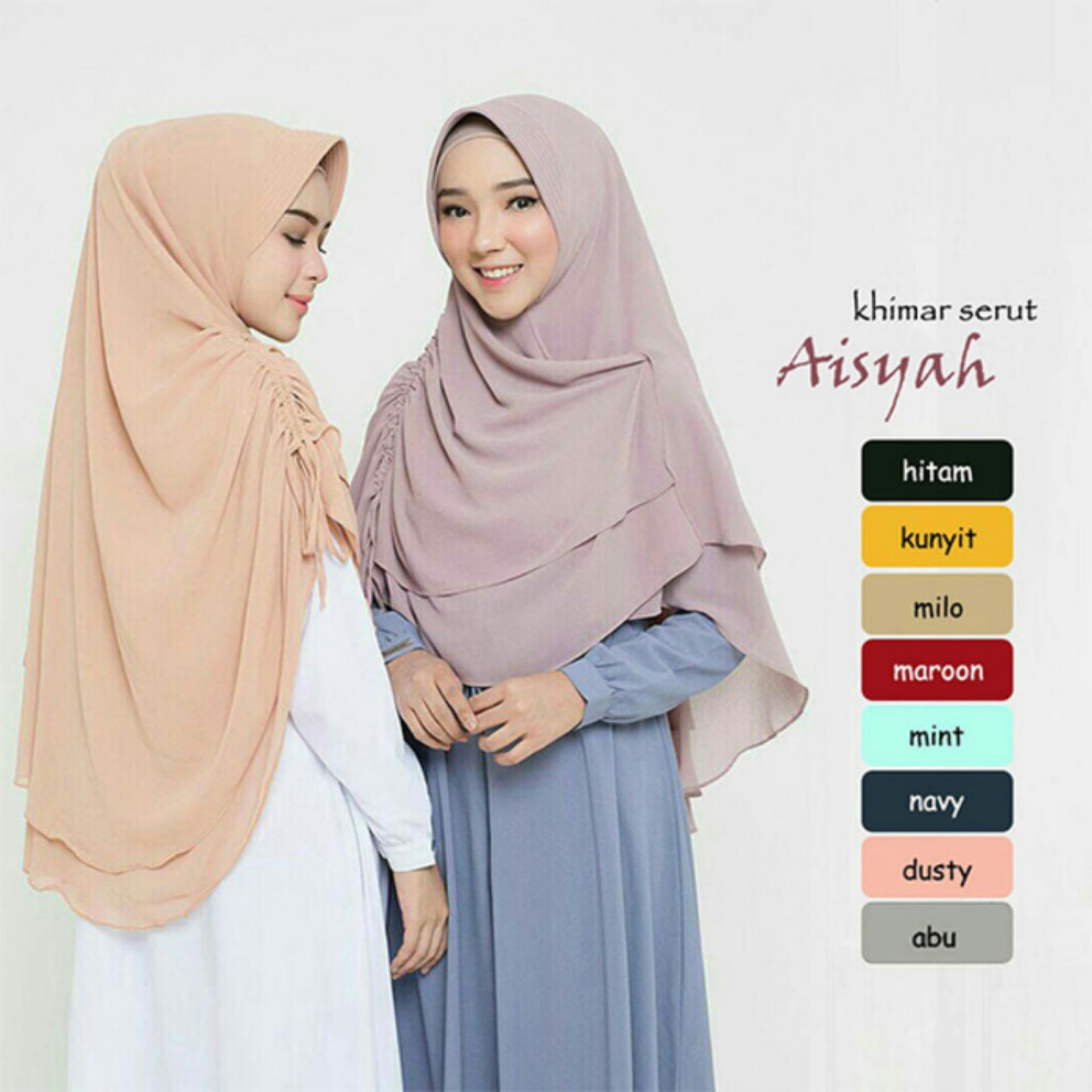 OBRAL ! Harga Promo Hijab Instan Khimar Aisyah Serut OBRAL ! Harga Promo Hijab Instan Khimar Aisyah Serut